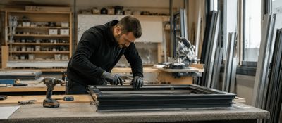 Atelier, préparation des menuiseries